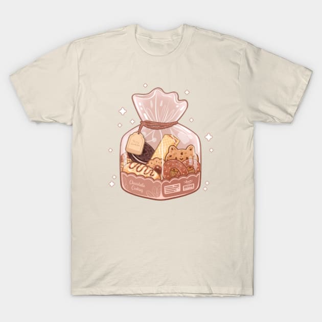 Festive Chocolate Cookies T-Shirt by Kukoo.Kat